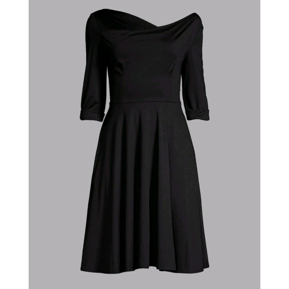 NEW Black Halo Jackie O Full Swing Black Dress Women's‎ Size 2 $298 Retail USA